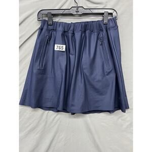 GFore Silky Tech Skort Size Large Blue Women’s Golf Zipper Pockets